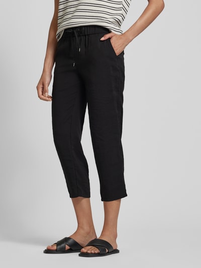 Toni Dress Regular fit stoffen broek met verkort model, model 'Pia' Zwart - 4