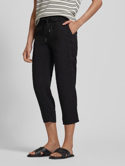 TONI Regular fit stoffen broek met verkort model, model 'Pia' Zwart - 4