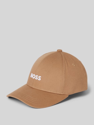 BOSS Baseballpet met labelstitching, model 'Zed' Beige - 1