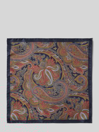 Verugia Einstecktuch aus reiner Seide Dunkelblau 2