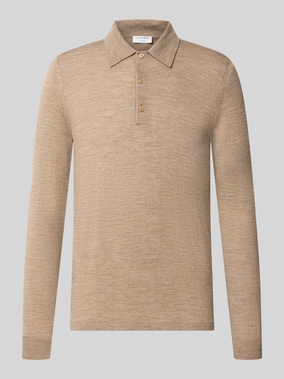 Productfoto, wollen trui met polokraag Modell 'Erros' van Tiger of Sweden, zuiver wol, recht model, Heren, ruglengte maat M 61 cm, mouwlengte maat M 69 cm, beige tint, fijne gebreide textuur