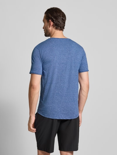 Tom Tailor Denim T-shirt o kroju regular fit z mieszanki bawełny Królewski niebieski melanż 5