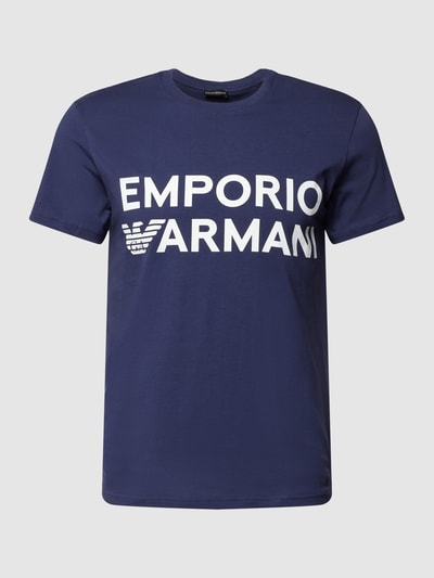 Emporio Armani T-shirt z nadrukiem z logo Ciemnoniebieski 2