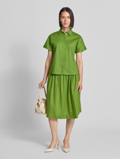 Marc Cain Knielanger Rock mit Label-Detail Grass 1