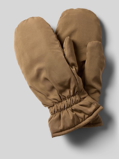 Loevenich Regular fit wanten met elastische details, model 'Regen' Camel - 1