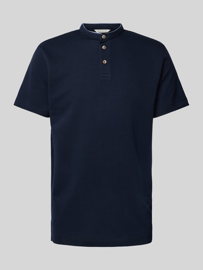 Tom Tailor Regular Fit Poloshirt mit Strukturmuster Dunkelblau 2