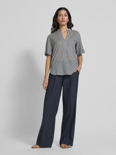 Marc O'Polo Regular Fit Kurzarmbluse mit Allover-Muster Mint 1