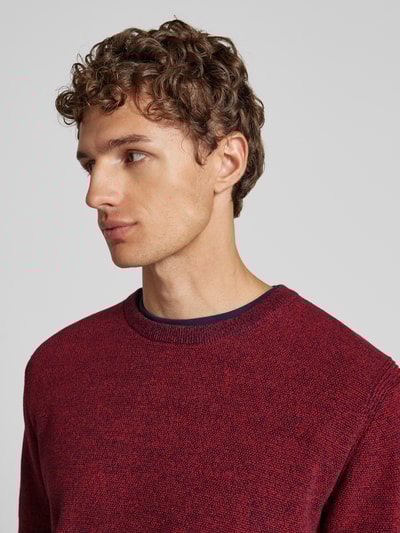Tom Tailor Regular fit gebreide pullover van zuiver katoen Rood - 3