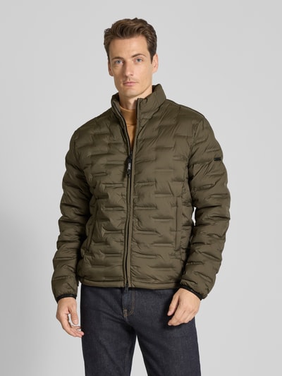 Cinque Gewatteerd jack met opstaande kraag, model 'SURF' Olijfgroen - 4