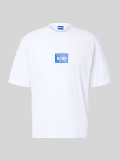 HUGO Blue T-shirt o kroju regular fit z czystej bawełny model 'NAYONIX' Biały 2