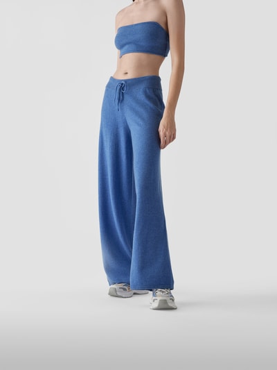 Lisa Yang Wide Leg Hose aus Kaschmir Blau 4