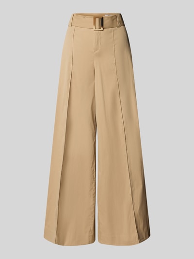 MAC Stoffhose mit Gürtel und Eingrifftaschen Modell 'Carletta' Beige 2