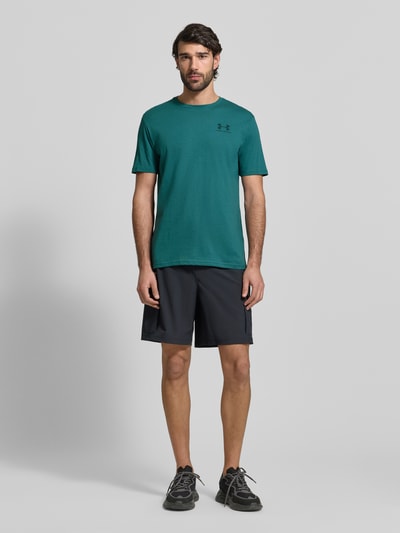 Under Armour Regular Fit T-Shirt mit Logo-Print Modell 'Left' Petrol 1