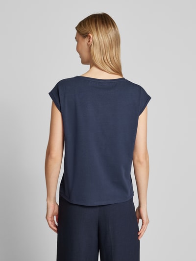 s.Oliver BLACK LABEL Regular Fit Top im Fabric-Mix mit geometrischem Muster Marine 5