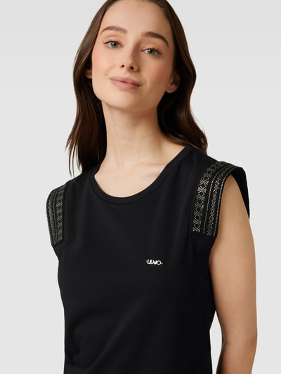 Liu Jo Sport Tanktop mit Ziersteinbesatz Black 3