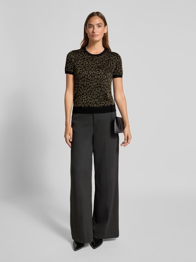 Lauren Ralph Lauren Strickshirt aus Viskose-Mix Modell 'EYELAH' Gold Melange 1