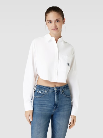 Calvin Klein Jeans Korte blouse met labelpatch Wit - 4