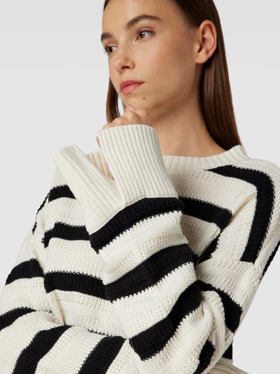 MSCH Copenhagen Strickpullover mit Rundhalsausschnitt Modell 'Jillena' Offwhite 3