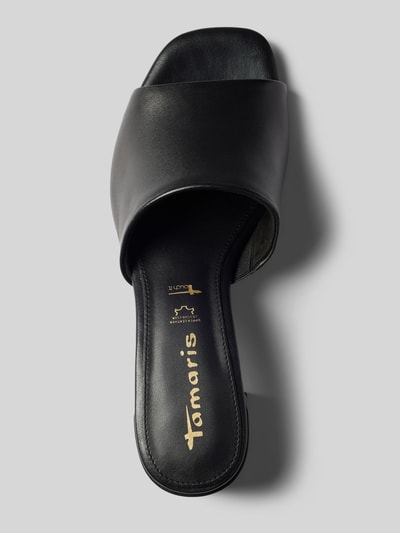 Tamaris Lederslides mit breiter Schaftbrücke Black 3