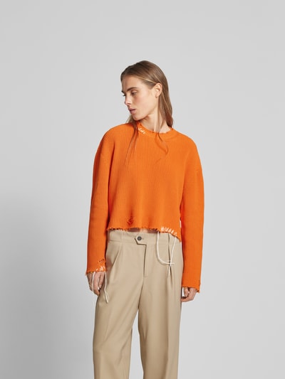 MM6 Maison Margiela Pullover im Used-Look Orange 4