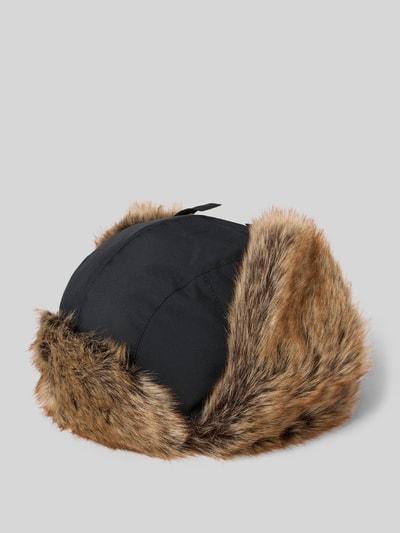 Barbour Hoed met imitatiebont, model 'CLEADON TRAPPER' Zwart - 1