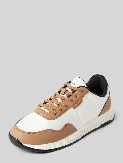 BOSS Sneaker mit Label-Print Modell 'Titanium' Beige 1