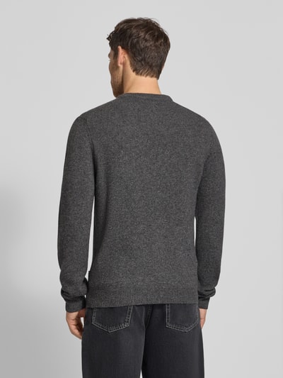 Casual Friday Strickpullover aus Woll-Mix Modell 'KARL' Mittelgrau Melange 5