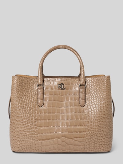 Lauren Ralph Lauren Handtas met labelapplicatie en draagband Taupe - 2