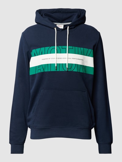 s.Oliver RED LABEL Hoodie mit Label-Print Dunkelblau 2