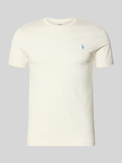 Produktfoto, Regular Fit T-Shirt aus reiner Baumwolle von Polo Ralph Lauren, jasny odcień, logo, krój regular fit, bawełna, uniseks