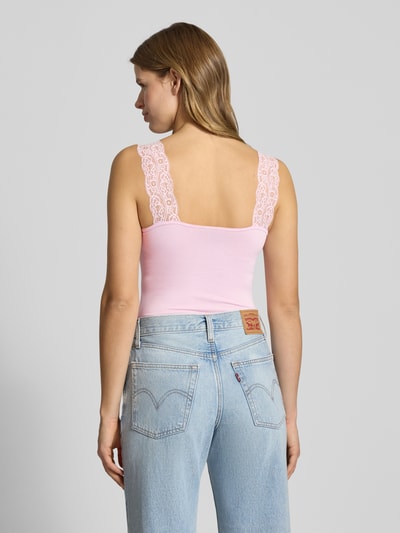 PIECES Slim Fit Tank Top aus Viskose-Mix Modell 'BARBERA LACE' Altrosa 5