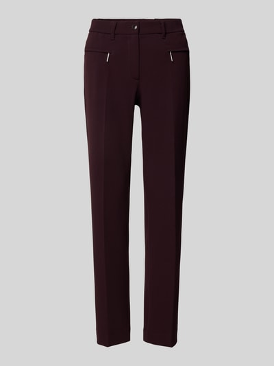 Gardeur Slim Fit Stoffhose mit Reißverschlusstaschen Modell 'ZENE51' Aubergine 2