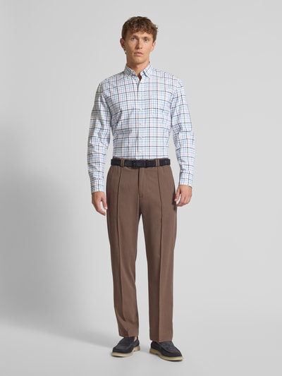 Fynch-Hatton Regular Fit Freizeithemd mit Logo-Stitching Modell 'Oxford' Weiss 1