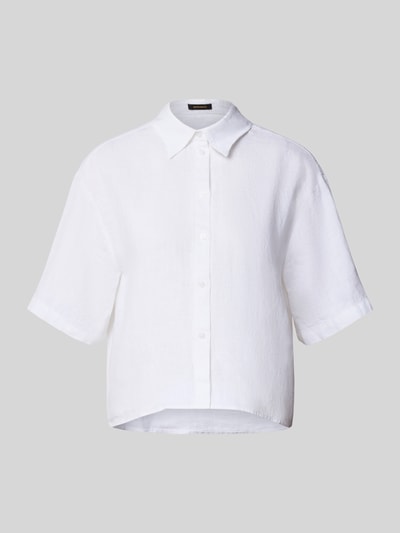 More & More Regular fit linnen blouse met knoopsluiting Offwhite - 2