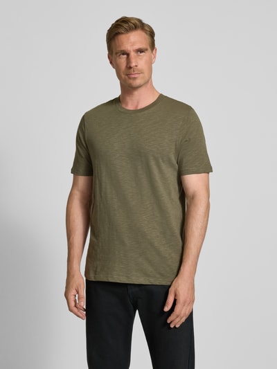 MCNEAL Regular Fit T-Shirt mit Rundhalsausschnitt Oliv 4