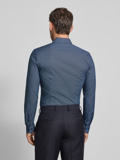 OLYMP No. Six Super Slim Fit Business-Hemd mit Kentkragen Marine 5
