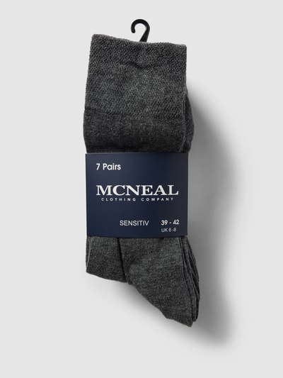 MCNEAL Socken mit Label-Stitching im 7er-Pack Anthrazit meliert 3