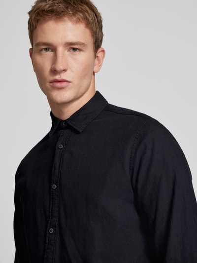 Jack & Jones Regular Fit Freizeithemd mit Kentkragen Modell 'GINGHAM' Black 3