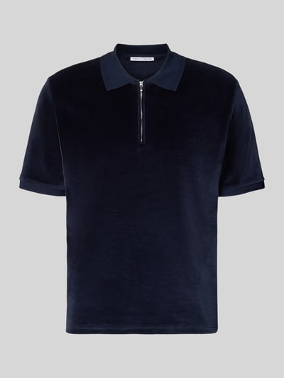 Produktfoto, Regular Fit Poloshirt mit Reißverschluss Modell 'Francis' von Tiger Of Sweden, dunkelblau, Kurzarm, Polo-Kragen, Baumwoll-Mix