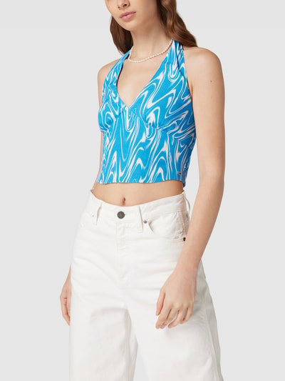 Tommy Jeans Korte top met all-over motief, model 'PSYCHEDELIC' Bleu - 4