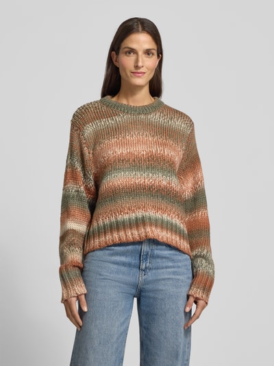 Apricot Relaxed Fit Strickpullover mit Rundhalsausschnitt Rostrot 4