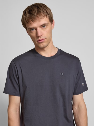 CHAMPION T-Shirt mit Logo-Stitching Modell 'ICONS' Anthrazit 3