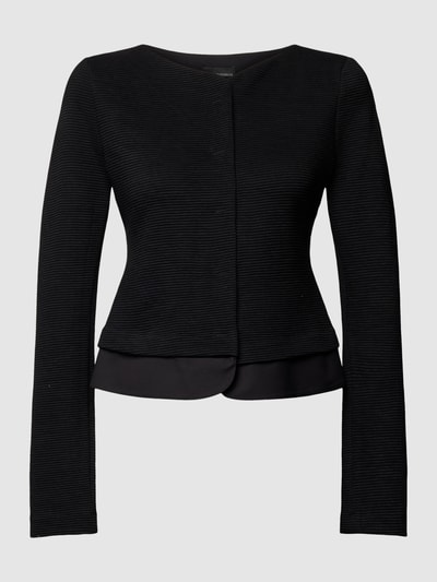 Emporio Armani Blazer mit Strukturmuster Black 1