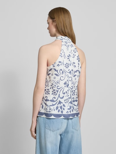 Lauren Ralph Lauren Regular Fit Blusentop mit Neckholder Modell 'TALAYLIER' Hellblau Melange 5