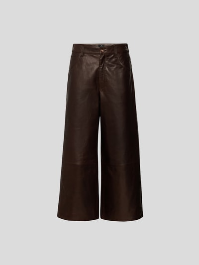 Etro Culotte aus Leder mit Label-Prägung Dunkelbraun 2