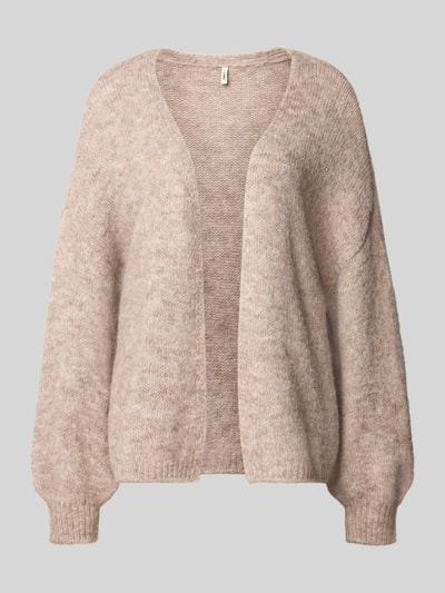Produktfoto, beige Regular Fit Strickjacke mit Woll-Anteil Modell 'NELLIE' von ONLY, Damen Strickjacke, weiche Textur, neutrale Farbe.