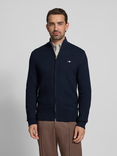 Gant Strickjacke mit Strukturmuster Dunkelblau 4
