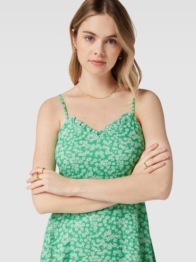 Pieces Midi-jurk van viscose met all-over bloemenmotief Groen - 3