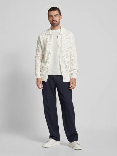 MCNEAL Strickjacke mit Strukturmuster Offwhite 1