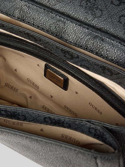 Guess Handtas met labelapplicaties, model 'NOELLE II' Antraciet - 5